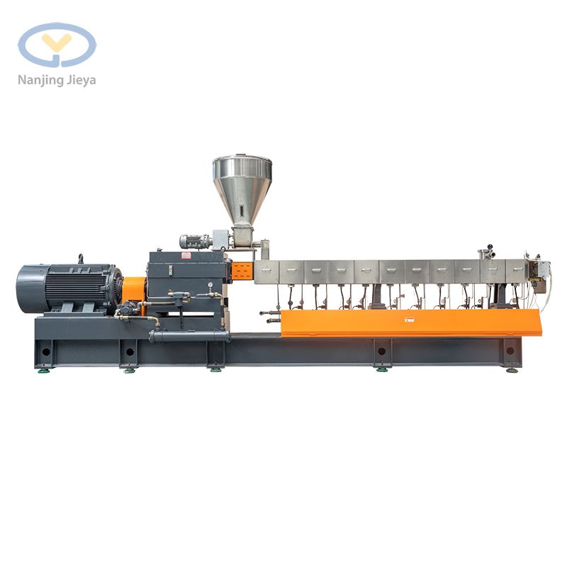SHJ-72 Twin Screw Extruder for PP/PE+50% Calcium Carbonate Compounding