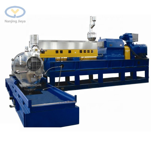 Two Stage Extruder For 500kg/h HFFR Cable Compounding With Eccentric Die Face Pelletizing